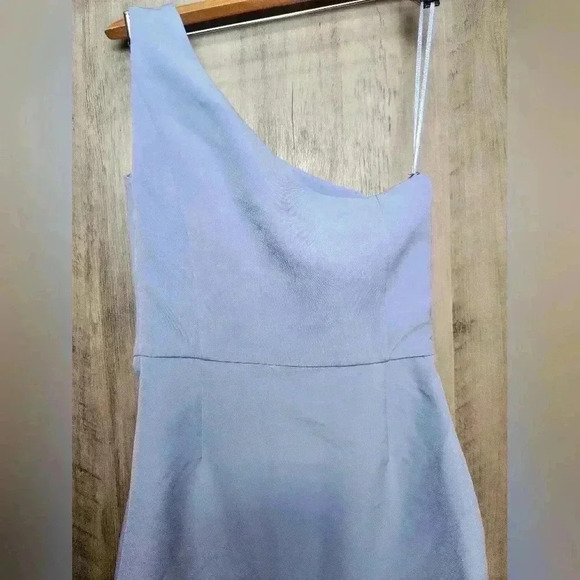 NBD Revolve Aldon One Shoulder Asymmetrical Mini Dress In Periwinkle Blue Small - Picture 8 of 11